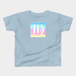 Virgo Horoscope Zodiac Unicorn Sparkle Square Monogram Kids T-Shirt